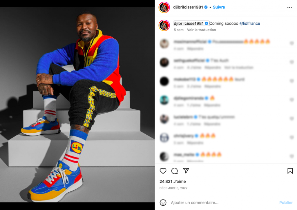 Djibril Cissé ambassadeur Lidl pour la collection textile